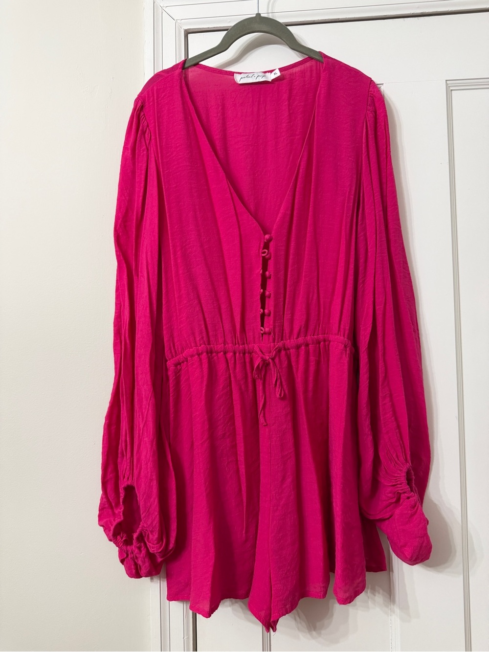 Lunette Long Sleeve Button Front Women’s Romper